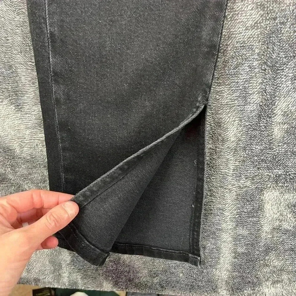 Anthropologie PILCRO Split Hem High-Rise Women's Black Jeans Straight 30X33 NWT - Picture 3 of 14